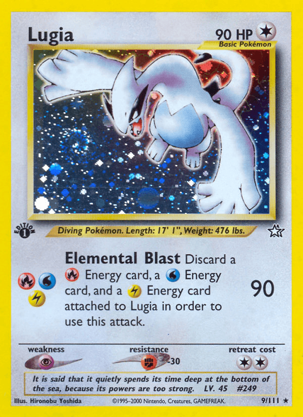 Lugia Neo Genesis 1st Edition Pokémon card